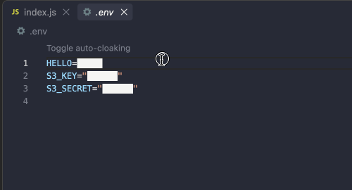  DotENV extension providing syntax highlighting for Laravel environment file in VS Code